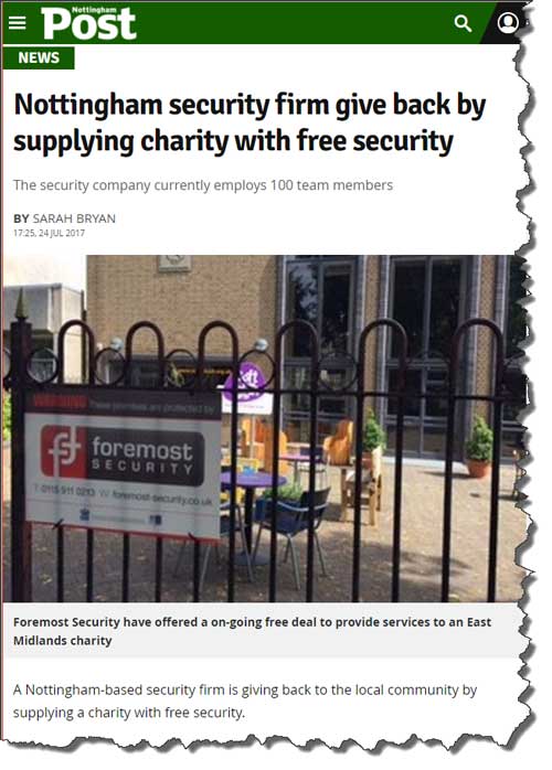 Foremost in Nottingham Post